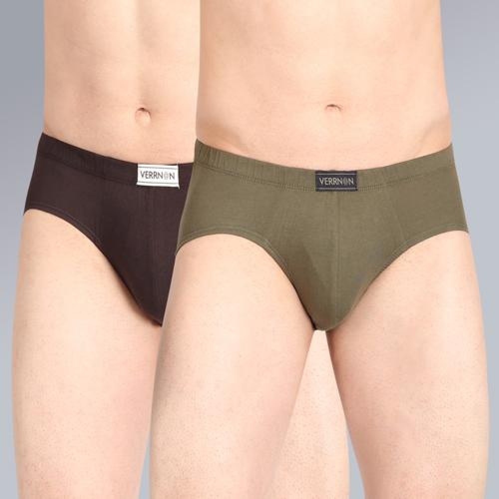 Buy Best Solid Cotton Inner Elastic Men Underwear and Briefs: Pack