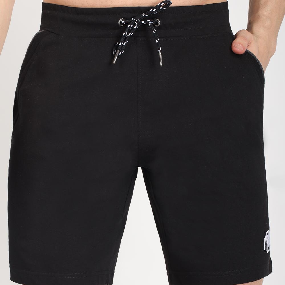 Black Color Knit Shorts for Men