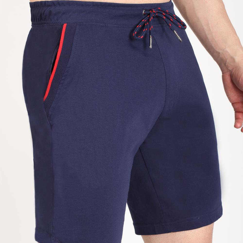 Navy Color Knit Shorts