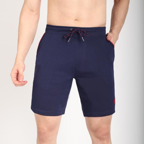 Navy Color Knit Shorts