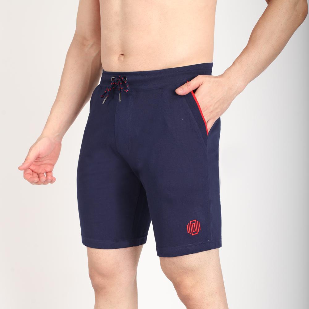 Navy Color Knit Shorts