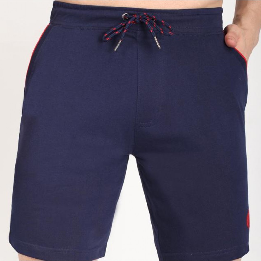 Navy Color Knit Shorts