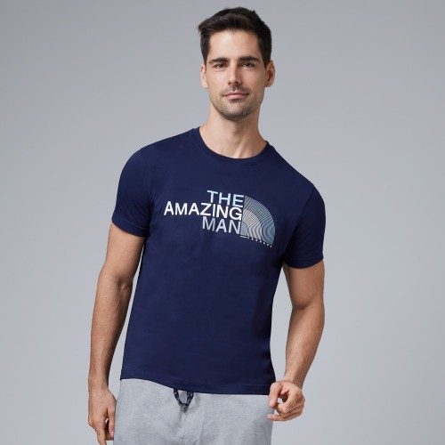 Crew Neck Graphic Half Sleeve T-shirt