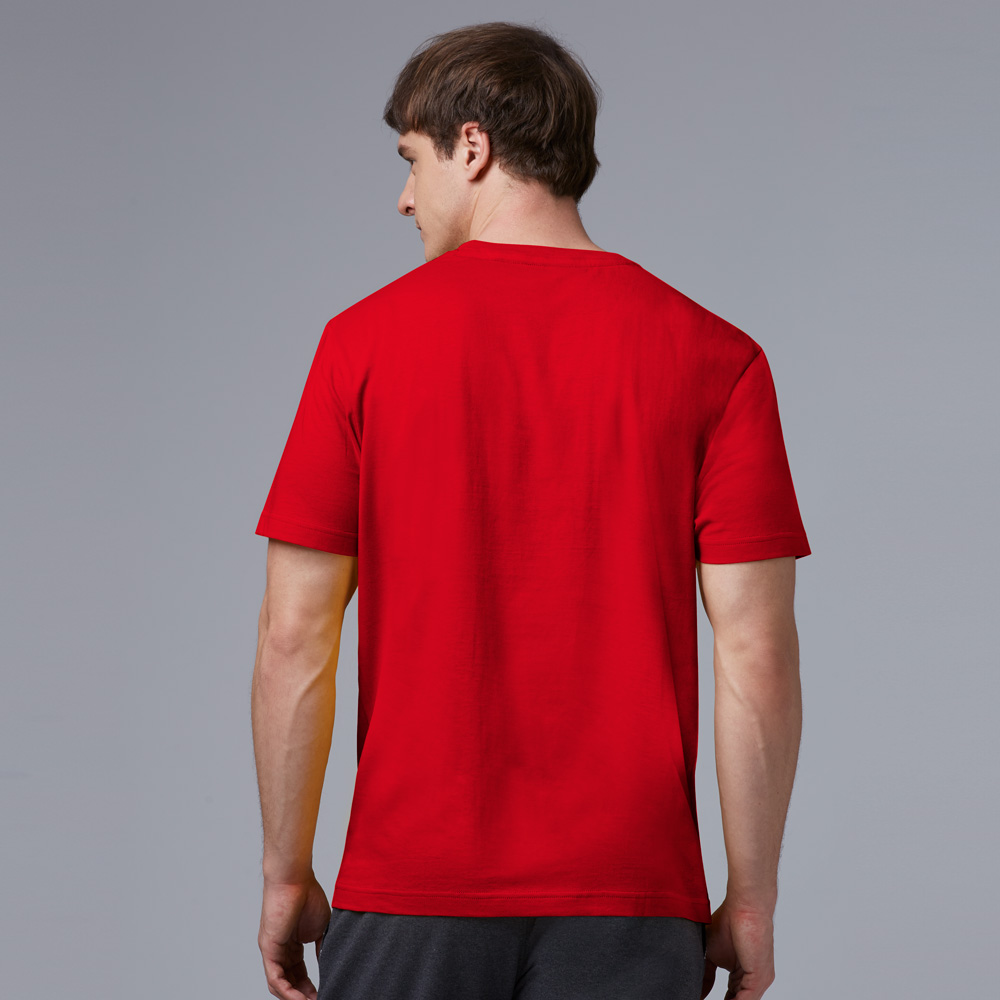 Round Neck Red Half Sleeve T-Shirt