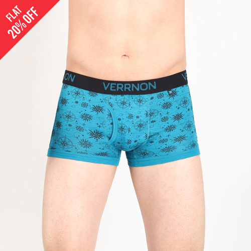 Combed Cotton Nautical Printed Trunks