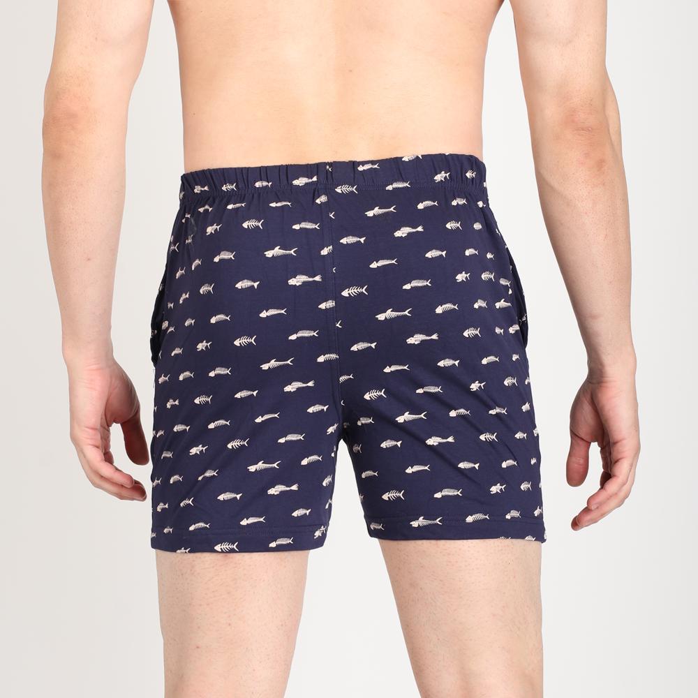 Fish Bone Printed Knit Boxer