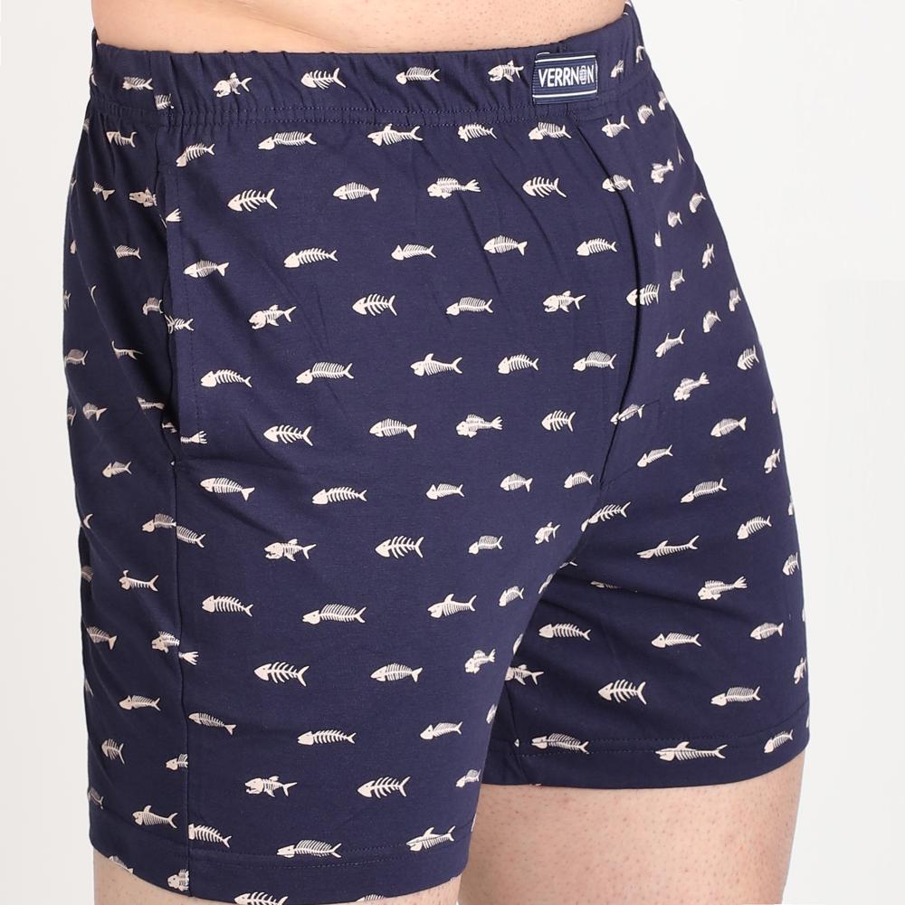 Fish Bone Printed Knit Boxer