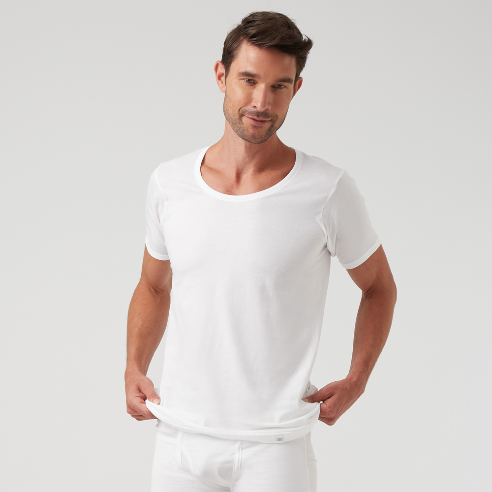 Buy Best Cotton White Men's Half Sleeve Vests Online at Best Price